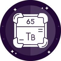 terbium solide badges icoon vector