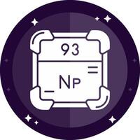 neptunium solide badges icoon vector