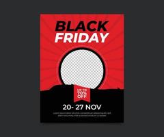 black friday sale poster en social media post-bannersjabloon vector