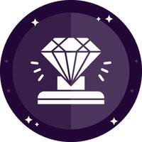 diamant solide badges icoon vector