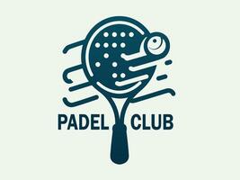 padel racket club logo vector