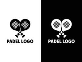 minimaal padel racket logo vector