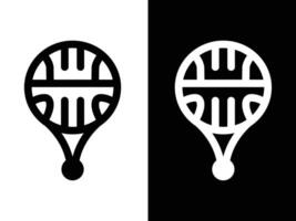 padel tennis logo vector