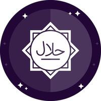 halal solide badges icoon vector