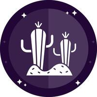 cactus solide badges icoon vector