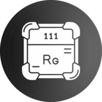 roentgenium solide zwart icoon vector