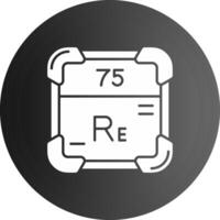 rhenium solide zwart icoon vector