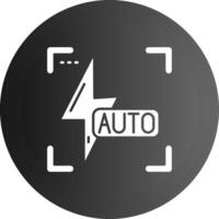 auto flash solide zwart icoon vector