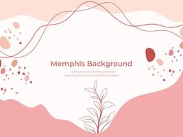 Memphis stijl bruiloft banier achtergrond vector
