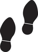 schoenen voetafdruk ontwerp. voet afdrukken vector ontwerp.