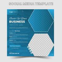 corporate social media post design vector