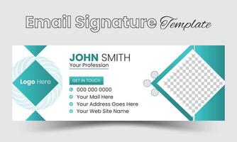 creatief e-mail handtekening vector Sjablonen reeks en persoonlijk sociaal media Hoes ontwerp