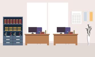 modern coworking Oppervlakte kantoor interieur illustratie vector