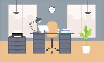 modern coworking Oppervlakte kantoor interieur illustratie vector