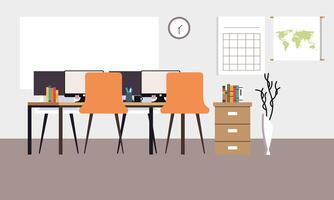 modern coworking Oppervlakte kantoor interieur illustratie vector