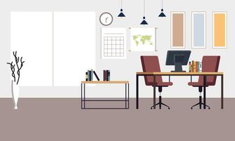 modern coworking Oppervlakte kantoor interieur illustratie vector