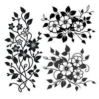 een verzameling van uniek en gemakkelijk Liaan bloem illustraties vector