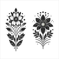 een verzameling van uniek en gemakkelijk Liaan bloem illustraties vector