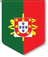 vlag van portugal vector