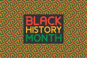 zwart geschiedenis maand achtergrond vector ontwerp. Afrikaanse Amerikaans Verenigde Staten van Amerika en Canada jaarlijks viering.