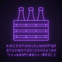 neonlichtpictogram bierkoffer vector