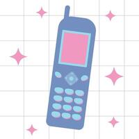 retro en wijnoogst telefoon vector