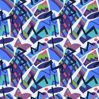 patroon met abstract vormen vector