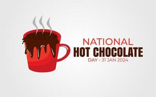 nationaal heet chocolade dag, ilustration ontwerp vector