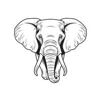 olifant hoofd vector kunst en grafiek