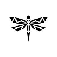 minimalistische meetkundig libel logo ontwerp vector