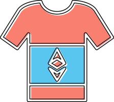 ethereum t-shirt vector icoon