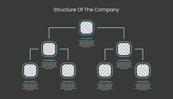 zakelijke organisatorisch structuur tabel infografisch. vector