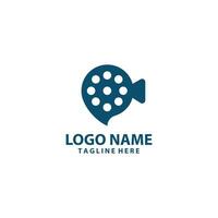 film babbelen video logo ontwerp vector