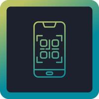 smartphone qr code vector icoon