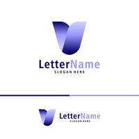 modern brief v logo ontwerp vector. creatief v logo concepten sjabloon vector