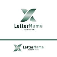 modern brief X logo ontwerp vector. creatief X logo concepten sjabloon vector