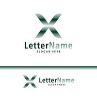 modern brief X logo ontwerp vector. creatief X logo concepten sjabloon vector