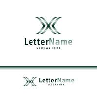 modern brief X logo ontwerp vector. creatief X logo concepten sjabloon vector