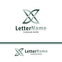 modern brief X logo ontwerp vector. creatief X logo concepten sjabloon vector