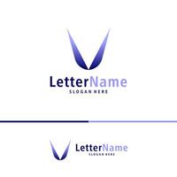 modern brief v logo ontwerp vector. creatief v logo concepten sjabloon vector