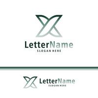 modern brief X logo ontwerp vector. creatief X logo concepten sjabloon vector