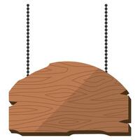 hangende houten plank vector