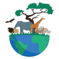 wereld dieren in het wild dag illustratie vector