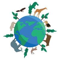 wereld dieren in het wild dag illustratie vector