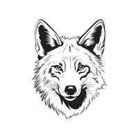 wolf hoofd vector kunst, pictogrammen, en grafiek