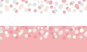 reeks van 2 pastel roze confetti borders vector