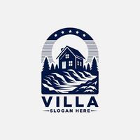 villa logo ontwerp vector