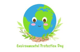 milieu bescherming dag opslaan de planeet aarde vector