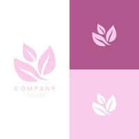 minimalisme en elegant blad logo vector