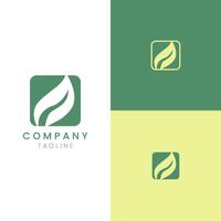 groenblijvend schoonheid blad logo voor identiteit vector